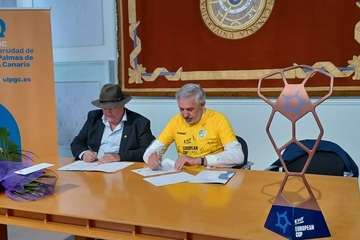 Recepción al Rocasa Gran Canaria por la ULPGC y firma de un convenio de colaboración/TA.